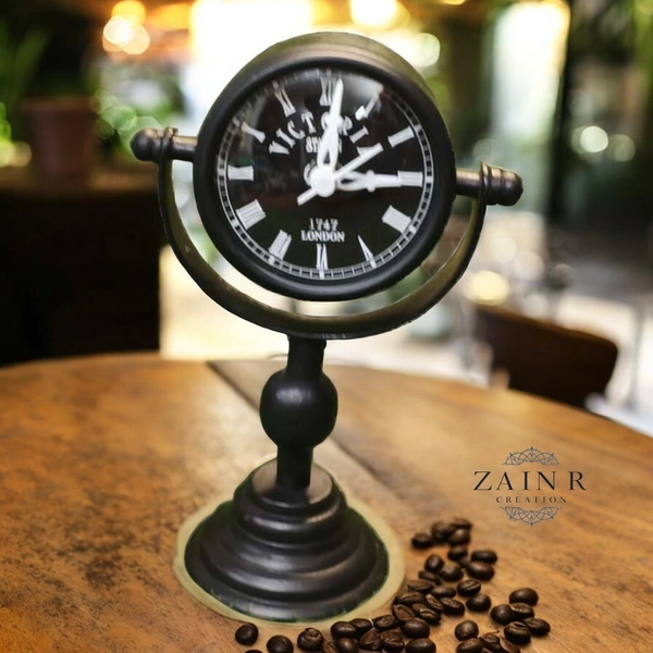 Sold By ZAIN R CREATION Table Clock for Office, Home Use - H.8.5'' L.5'' Base. 3''