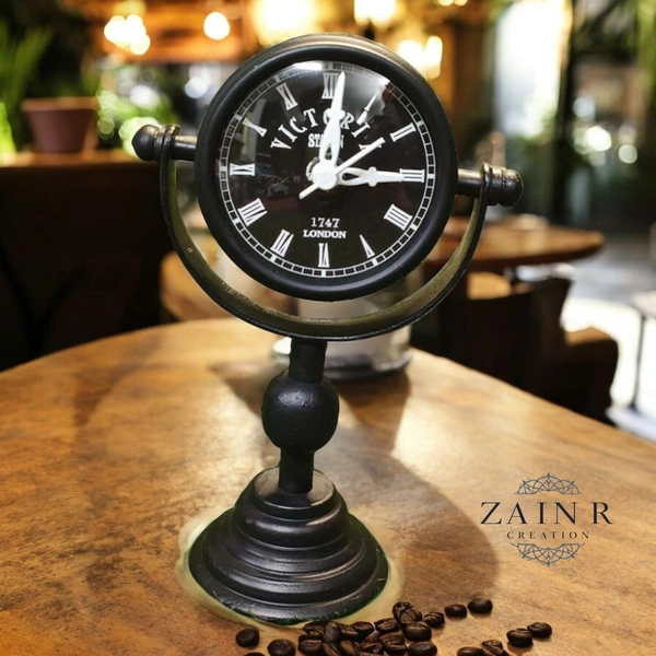 Sold By ZAIN R CREATION Table Clock for Office, Home Use - H.8.5'' L.5'' Base. 3''