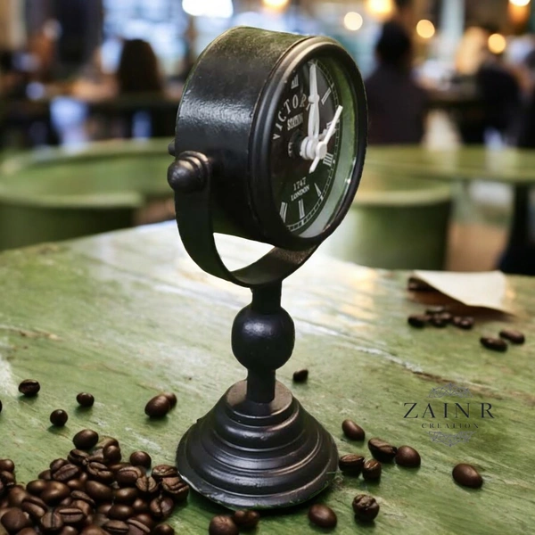 Sold By ZAIN R CREATION Table Clock for Office, Home Use - H.8.5'' L.5'' Base. 3''