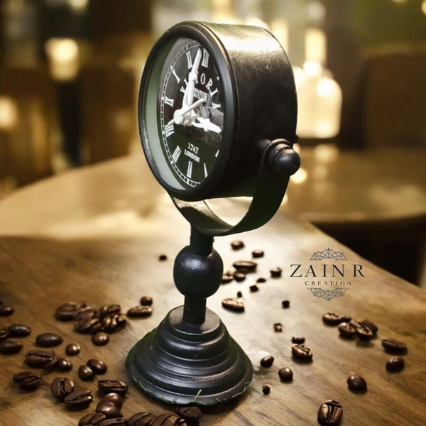 Sold By ZAIN R CREATION Table Clock for Office, Home Use - H.8.5'' L.5'' Base. 3''