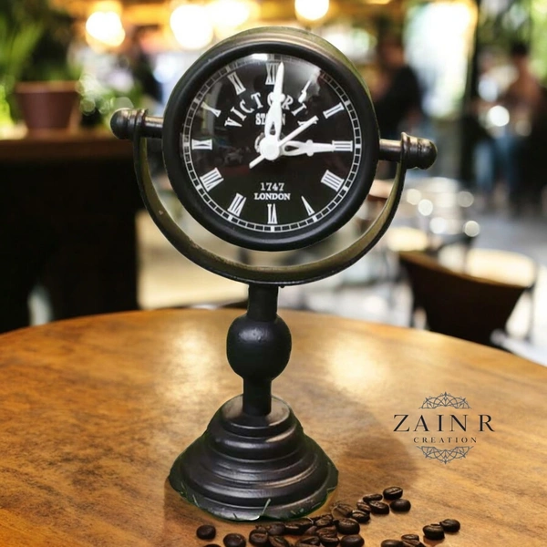 Sold By ZAIN R CREATION Table Clock for Office, Home Use - H.8.5'' L.5'' Base. 3''
