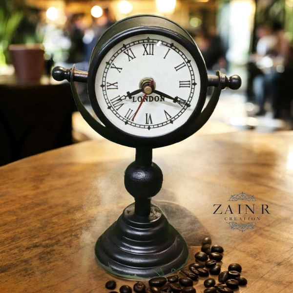 Sold By ZAIN R CREATION Table Clock for Office, Home Use - H.8.5'' L.5'' Base. 3''