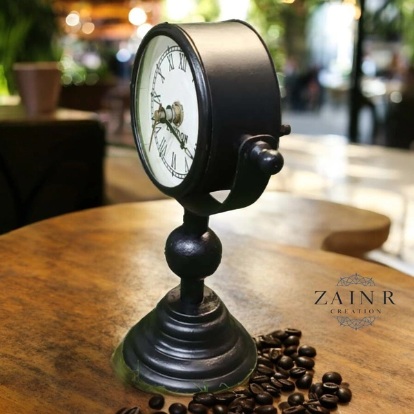 Sold By ZAIN R CREATION Table Clock for Office, Home Use - H.8.5'' L.5'' Base. 3''