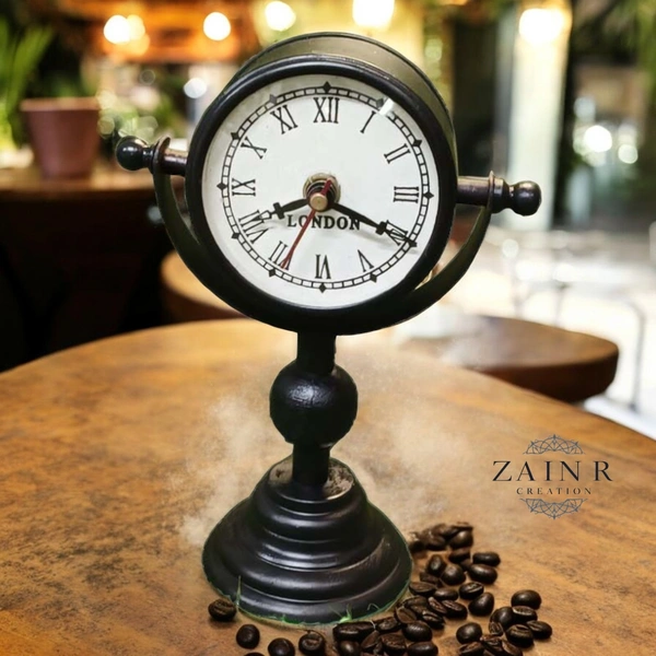 Sold By ZAIN R CREATION Table Clock for Office, Home Use - H.8.5'' L.5'' Base. 3''