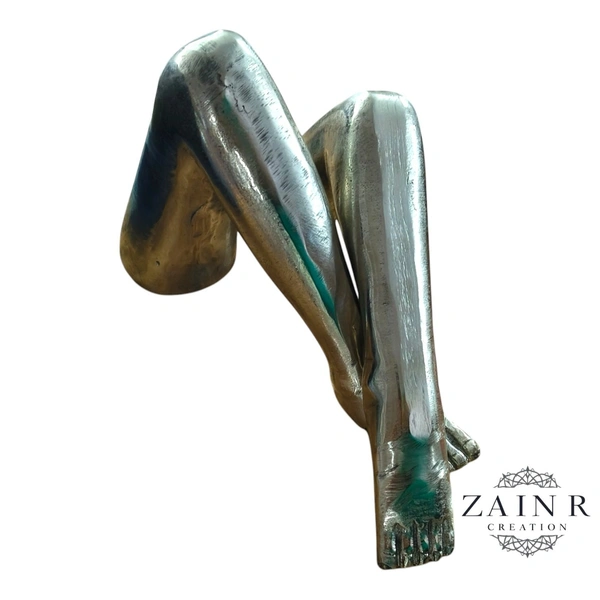 Sold By ZAIN R CREATION Decorative Sculpture of Lady Legs. - L.12.5'' H.8.5'' W.3.5'', 2.500 Kg, Aluminium