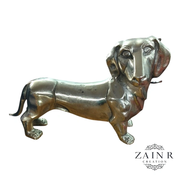 Sold By ZAIN R CREATION Decorative Sculptures of Short-Legged Dogs - L.17'' H.11'' W.6'', 3.500 Kg, Aluminium