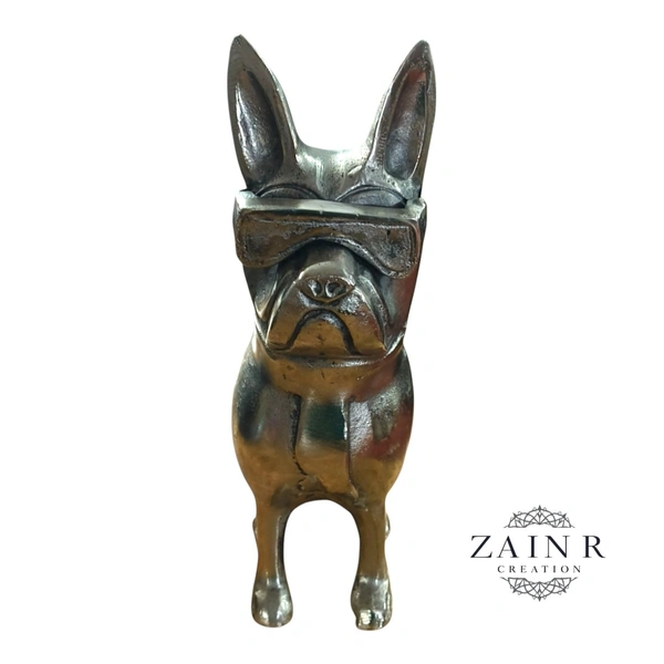 Sold By ZAIN  CREATION Decorative Pug Dogs with Sunglasses  - H.11'' L.6.5'' W.3.5'', 1.500 Kg, Aluminium