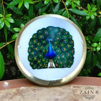 Sold By ZAIN R CREATION Brass Sindoor Box - L.1.77'' H.1'' B.1.57'', Polished, Brass