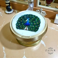 Sold By ZAIN R CREATION Brass Sindoor Box - L.1.77'' H.1'' B.1.57'', Polished, Brass