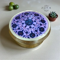 Sold By ZAIN R CREATION Brass Sindoor Box - L.1.77'' H.1'' B.1.57'', Polished, Brass