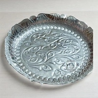 Sold By ZAIN R CREATION Elephant Urli - DIA.8'' H.2.5'', Sliver, Aluminium