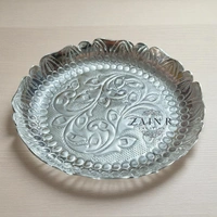 Sold By ZAIN R CREATION Elephant Urli - DIA.8'' H.2.5'', Sliver, Aluminium