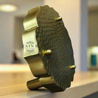 Sold By ZAIN R CREATION Mandala Urli - DIA.9'' H.1.5'', Gold, Iron