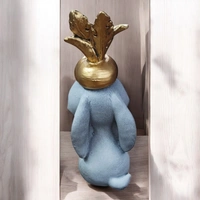 Sold By ZAIN R CREATION Rabbit With Book - H.7'' L.3.5'' B.1.5'', Gray, Polyresin