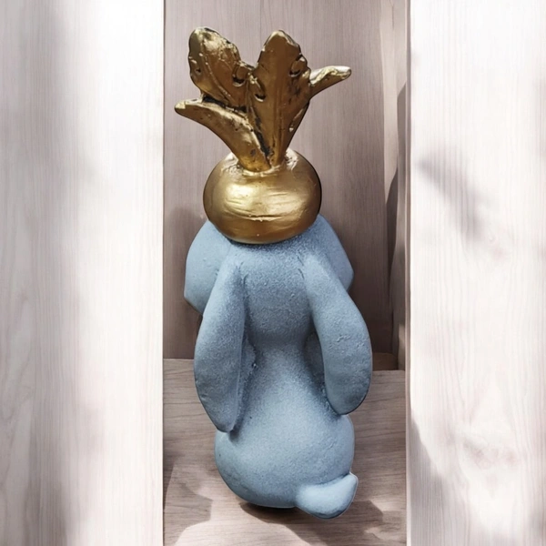 Sold By ZAIN R CREATION Rabbit With Book - H.7'' L.3.5'' B.1.5'', Gray, Polyresin