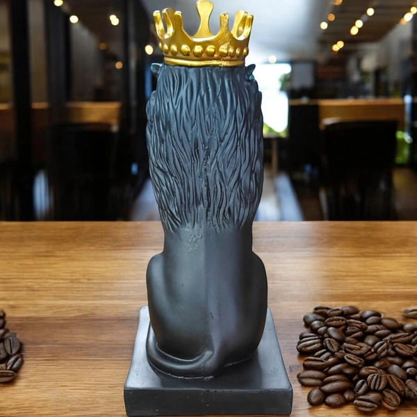 Sold By ZAIN R CREATION Lion King Sculpture Table Accents Black