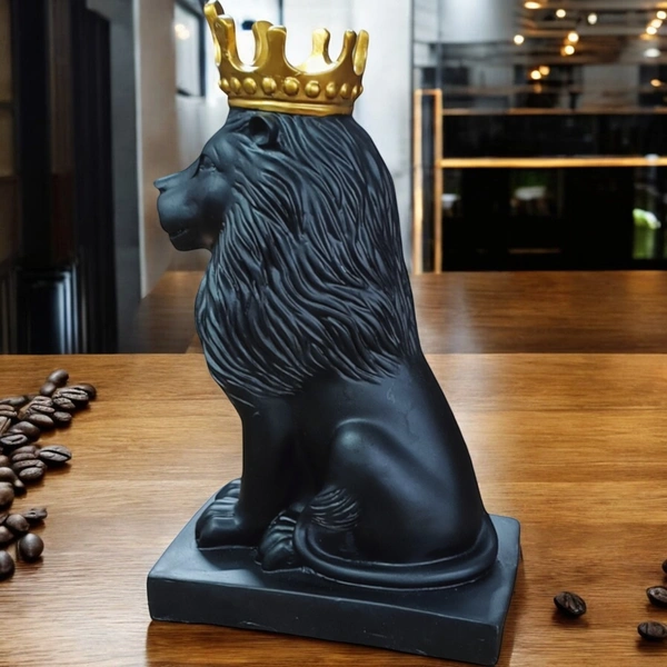 Sold By ZAIN R CREATION Lion King Sculpture Table Accents Black