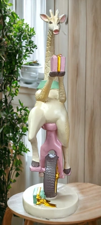 Sold By ZAIN R CREATION Decorative Giraffe Showpiece Holding a Box