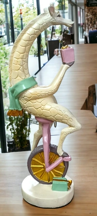Sold By ZAIN R CREATION Decorative Giraffe Showpiece Holding a Box