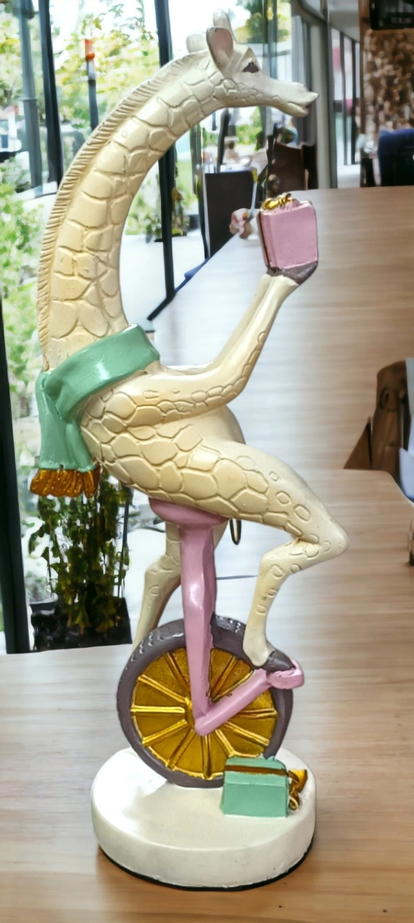Sold By ZAIN R CREATION Decorative Giraffe Showpiece Holding a Box