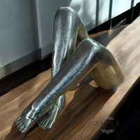 Sold By ZAIN R CREATION Decorative Sculpture of Lady Legs. - L.12.5'' H.8.5'' W.3.5'', 2.500 Kg, Aluminium