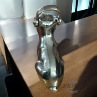 Sold By ZAIN R CREATION Decorative Pugs Dog Wearing Headphones - H.11'' L.9.5'' W.5'', 2 Kg, Aluminium