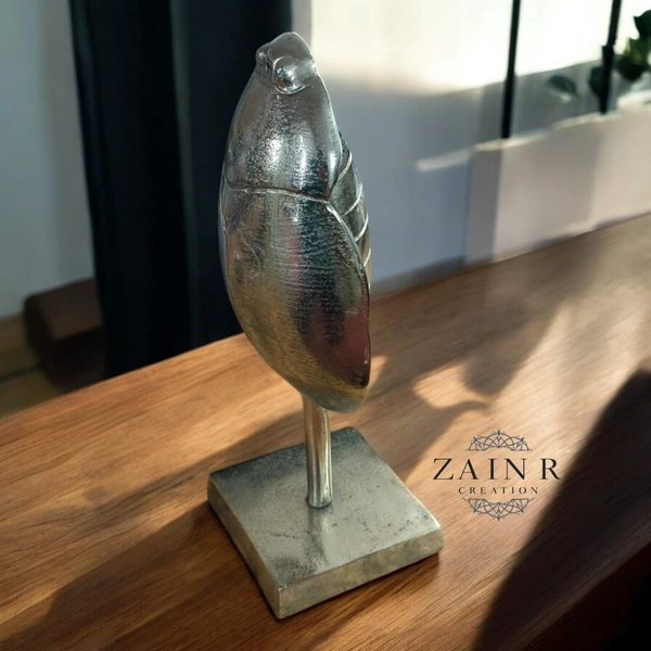 Sold By ZAIN R CREATION  DecorativeLadybug Sculptures - H.12.5'' L.5.5'' W.3'', Nickel Antique, 1.200 Kg, Aluminium