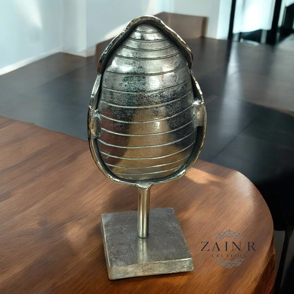 Sold By ZAIN R CREATION  DecorativeLadybug Sculptures - H.12.5'' L.5.5'' W.3'', Nickel Antique, 1.200 Kg, Aluminium