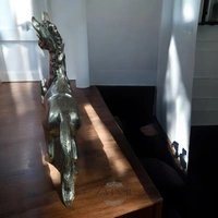 Sold By ZAIN R CREATION Decorative Standing Horse - L.24.5'' H.23'' W.5'', 6.200 kG, Aluminium
