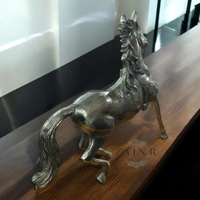 Sold By ZAIN R CREATION Decorative Standing Horse - L.24.5'' H.23'' W.5'', 6.200 kG, Aluminium