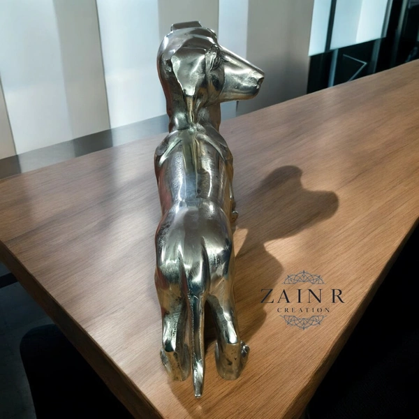Sold By ZAIN R CREATION Decorative Sculptures of Short-Legged Dogs - L.17'' H.11'' W.6'', 3.500 Kg, Aluminium