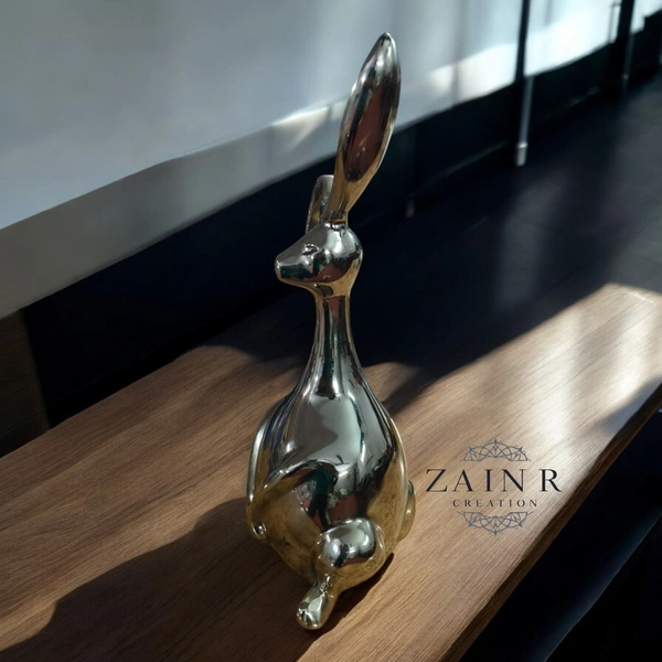 Sold By ZAIN R CREATION Decorative Rabbit - H.14'' L.5'' W.6'', 1 Kg, Aluminium