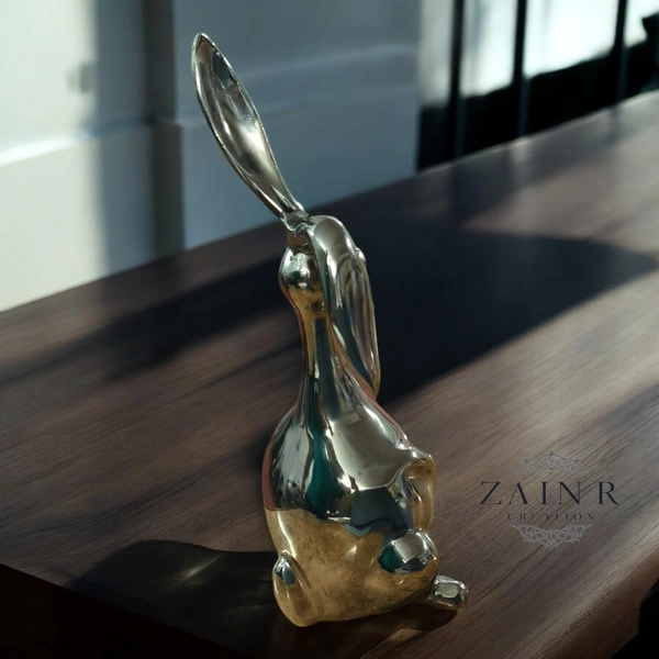 Sold By ZAIN R CREATION Decorative Rabbit - H.14'' L.5'' W.6'', 1 Kg, Aluminium