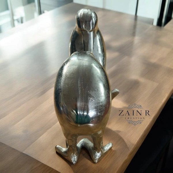 Sold By ZAIN R CREATION Decorative Sculptures of Kiwi Bird Pairs  - H.6'' L.5'' W.2.5'' / H.5'' L.5.5'' W.2.5'', 1.200 kG, Aluminium