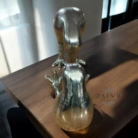 Sold By ZAIN R CREATION Decorative Sculptures of Kiwi Bird Pairs  - H.6'' L.5'' W.2.5'' / H.5'' L.5.5'' W.2.5'', 1.200 kG, Aluminium