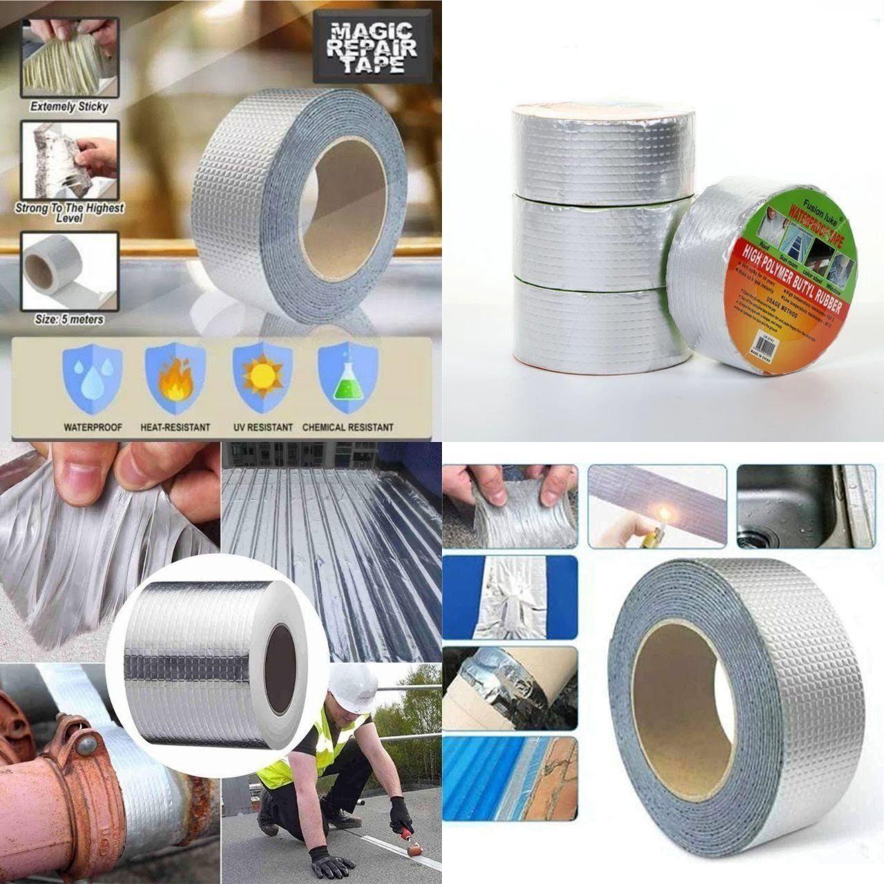 AquaStrap 1m Shower Tray Or Bath Seal With Sealux-N Tile Flexible Flexi Seal - View #8