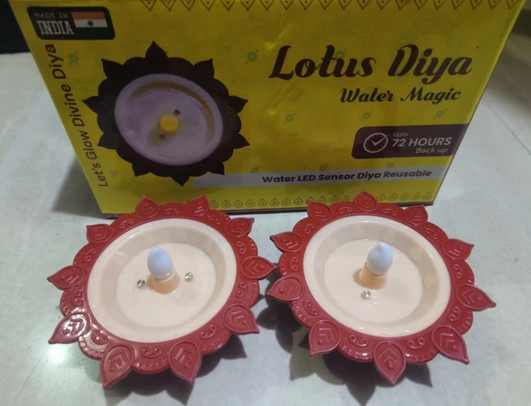 LOTUS WATER SENSOR DIYA SET OF 8 PCS - 0.250