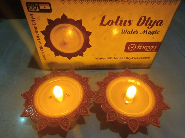 LOTUS WATER SENSOR DIYA SET OF 8 PCS