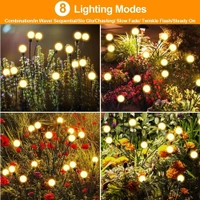 Solar Firefly Lights 8 led 2 PC SET