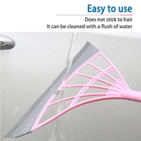 Multi-Function Magic Broom - Easily Wipe The Floor and Remove Dirt and Hair Remover, 3-in-1indoor Silicone Boom Wiper with Squeegee and Telescopic Handle-Multi-Color
