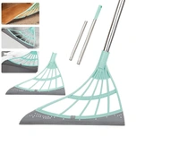 Multi-Function Magic Broom - Easily Wipe The Floor and Remove Dirt and Hair Remover, 3-in-1indoor Silicone Boom Wiper with Squeegee and Telescopic Handle-Multi-Color