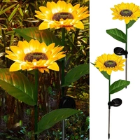 Sunflower Outdoor Solar Lights | LED Light | with Flash Mode | Starburst Swaying Solar Garden Light, Warm Garden Light | Outdoor Decoration | Waterproof | Path Lights for Pots, Balcon, Pathway