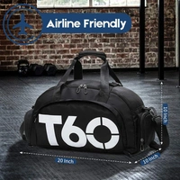 Multi Purpose T60 Travel Duffle Bag Lightweight Waterproof Backpack Carry Luggage Bag with Shoe Compartment