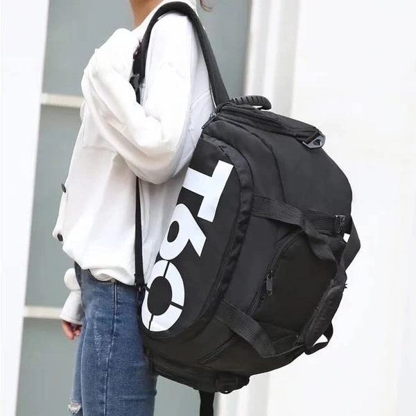 Multi Purpose T60 Travel Duffle Bag Lightweight Waterproof Backpack Carry Luggage Bag with Shoe Compartment