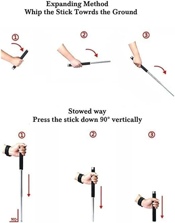 Hiking Stick for Men and Women with Nylon Bag Cover Professional Multitool Comfotable Grip Foldable Stick