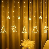 Generic Reindeer Tree Bell Curtain Light