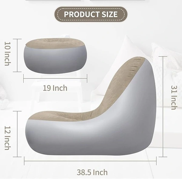 VINAYAK Sofa Inflatable Folding Recliner Outdoor Sofa Bed | Portable Electric Inflatable Lounger, Air Pump Chair for Home and Office