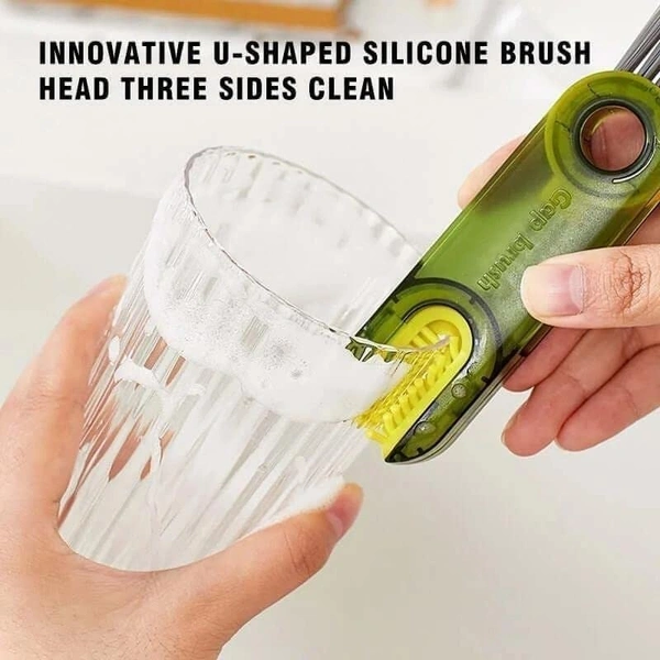 3 IN 1 3 in 1 Multifunctional Cleaning Brush,3 in 1 Tiny Bottle Cup Lid Detail Brush Straw Cleaner Tools Multi-Functional Crevice Cleaning Brush,Multifunctional Cleaning Brush