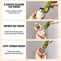 3 IN 1 3 in 1 Multifunctional Cleaning Brush,3 in 1 Tiny Bottle Cup Lid Detail Brush Straw Cleaner Tools Multi-Functional Crevice Cleaning Brush,Multifunctional Cleaning Brush
