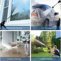 8V Portable Pressure Washer with Rechargeable 2 x Battery12000mah Cordless Pressure Washer Gun Cordless Power Washer Gun | Handheld Pressure Washer for Car Floor Cleaning (Double Battery)